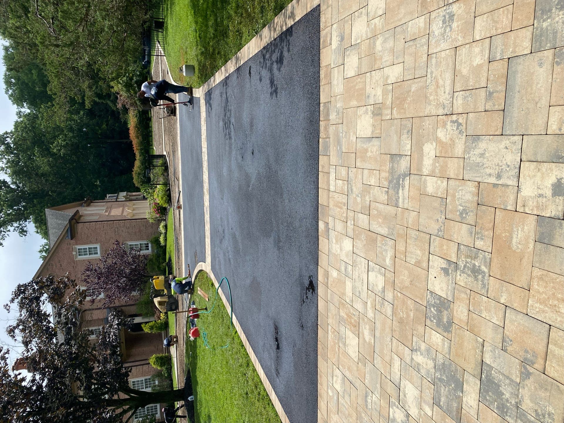Asphalt paving and driveway work at Lloyd Harbor Gold Coast estate