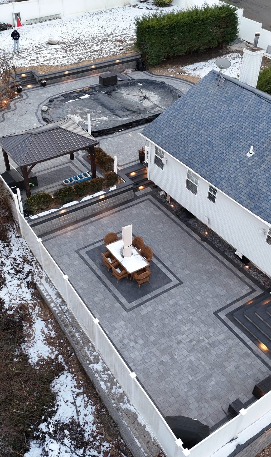 Backyard transformation project in Huntington