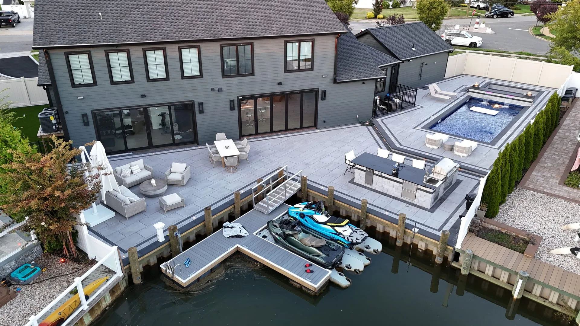 Lounge and dining area on the rear deck, Massapequa