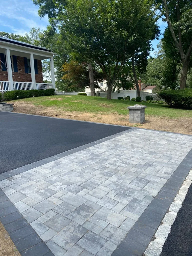 Asphalt driveway extension in Commack, Long Island
