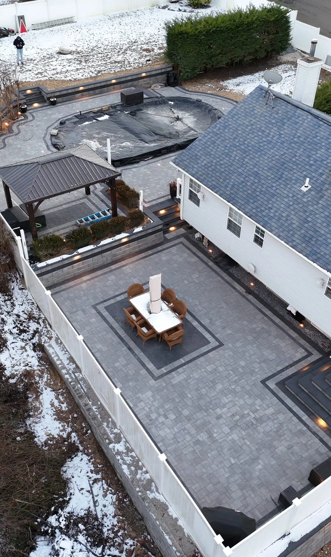 Backyard transformation project in Huntington