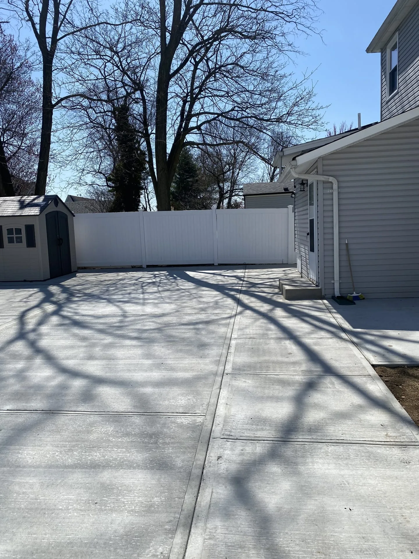 Concrete patio installation in Bellmore, Long Island NY