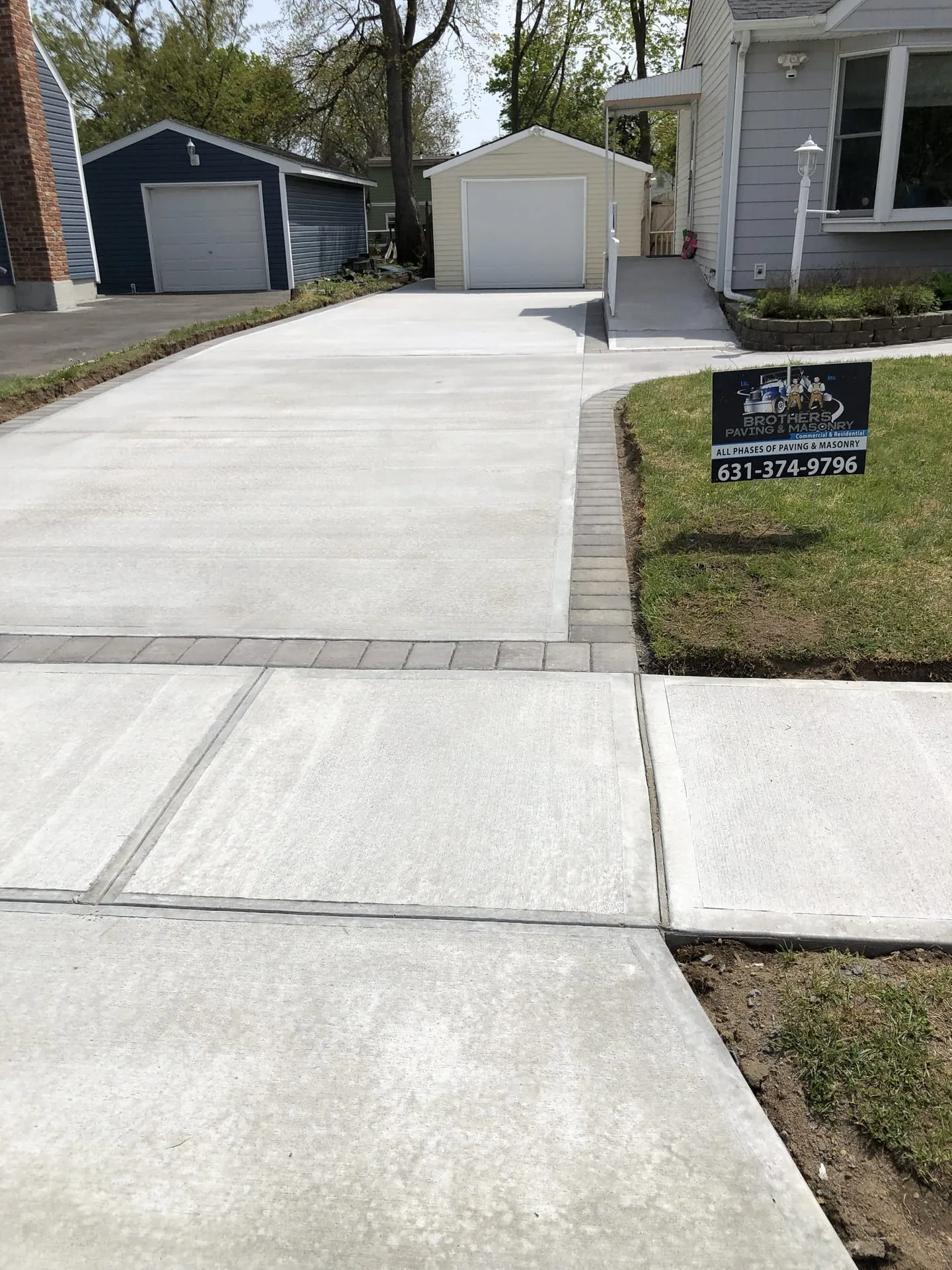 Concrete patio installation in Seaford, Long Island NY