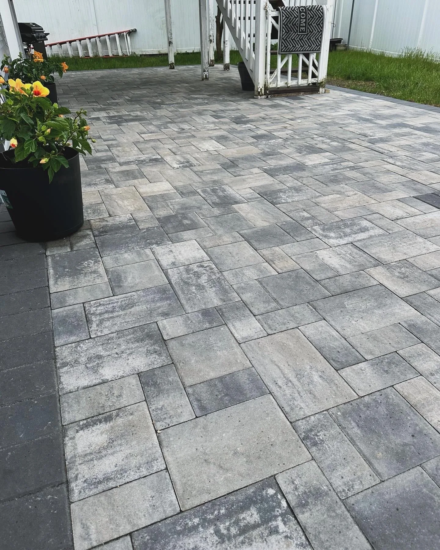 Paver patio installation in Huntington, Long Island, NY