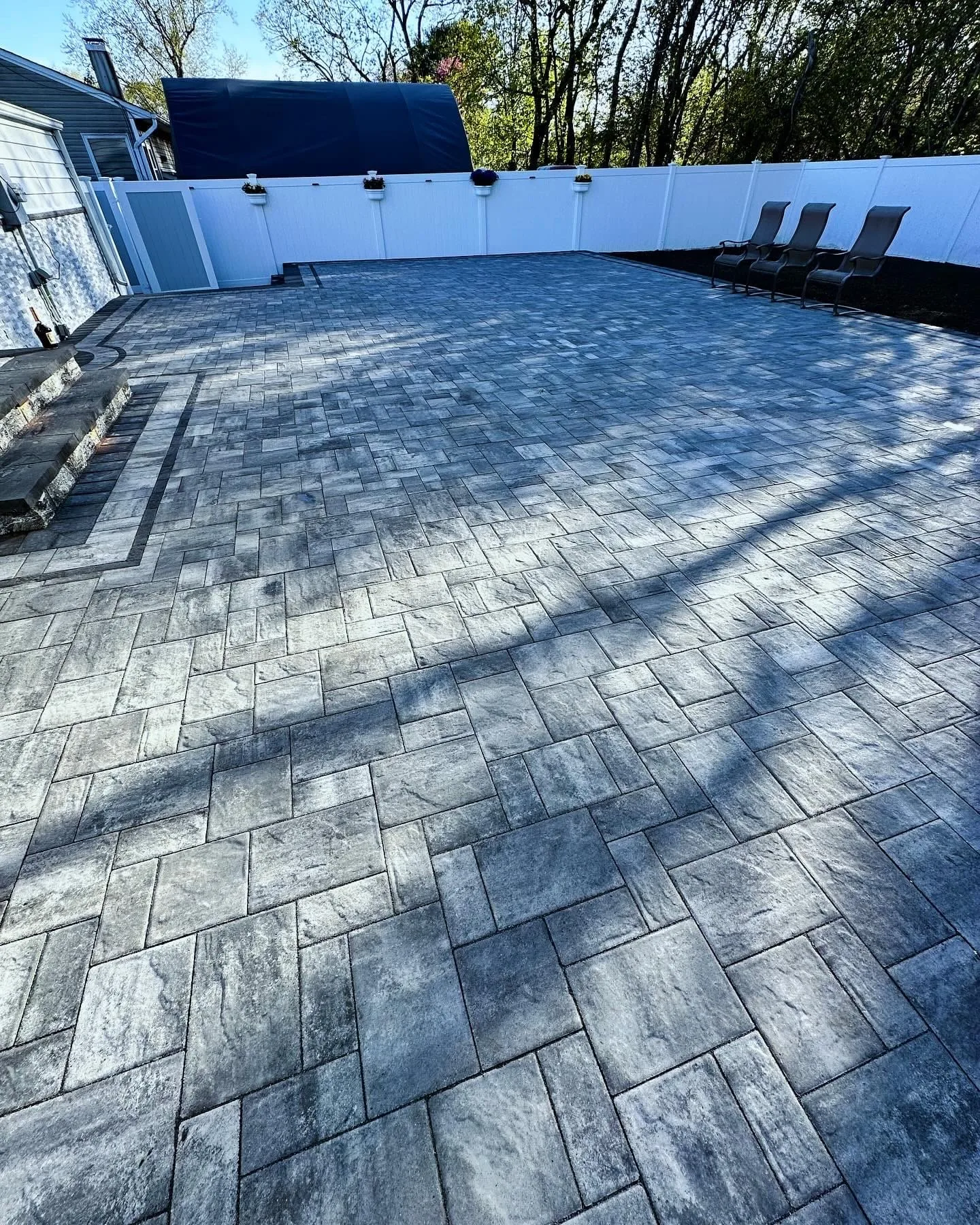 Paver patio installation in Merrick, Long Island, NY