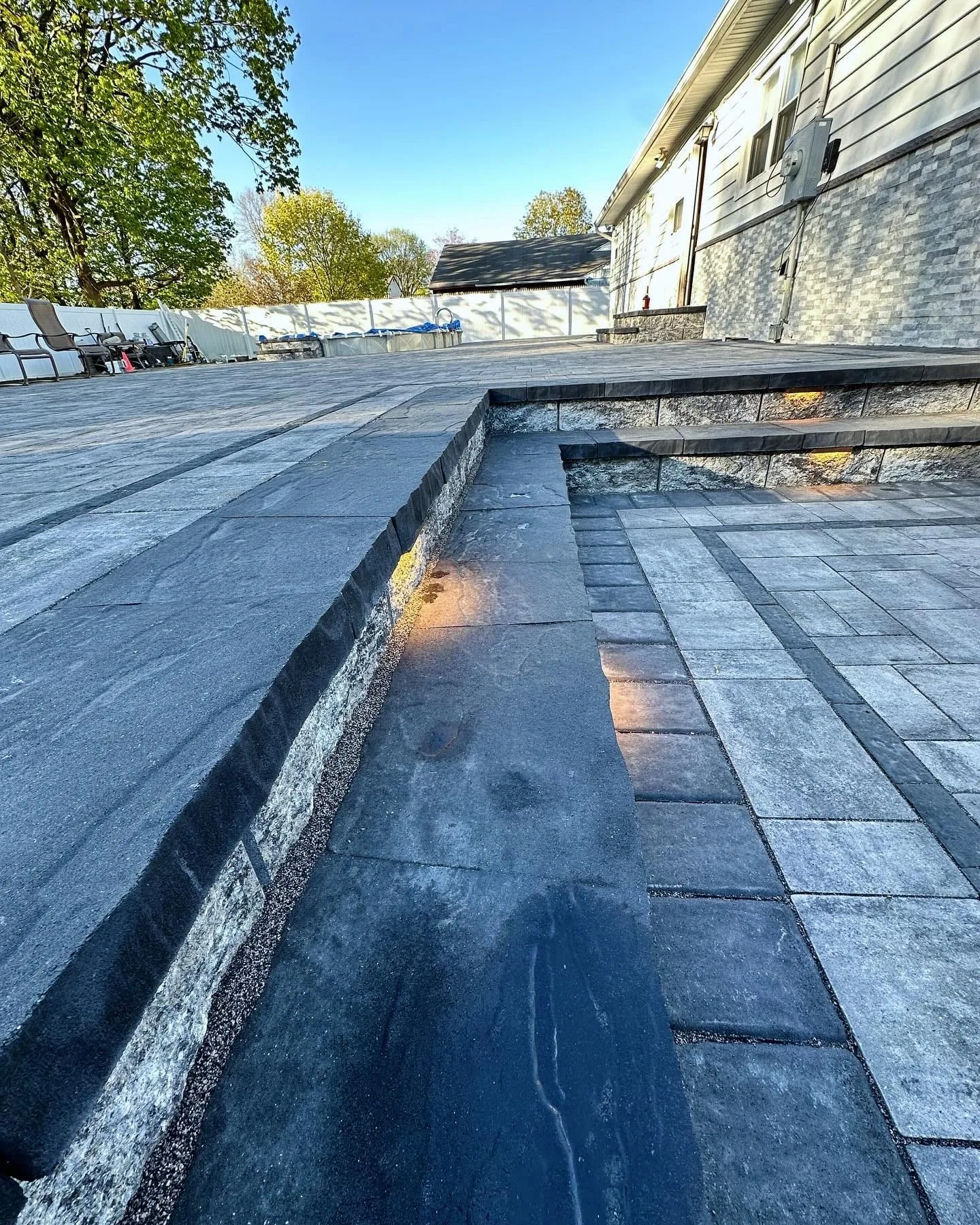 Paver patio installation in Smithtown, Long Island, NY