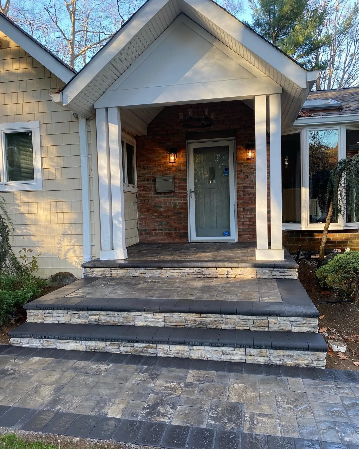 Stone stoop in Dix Hills, Long Island