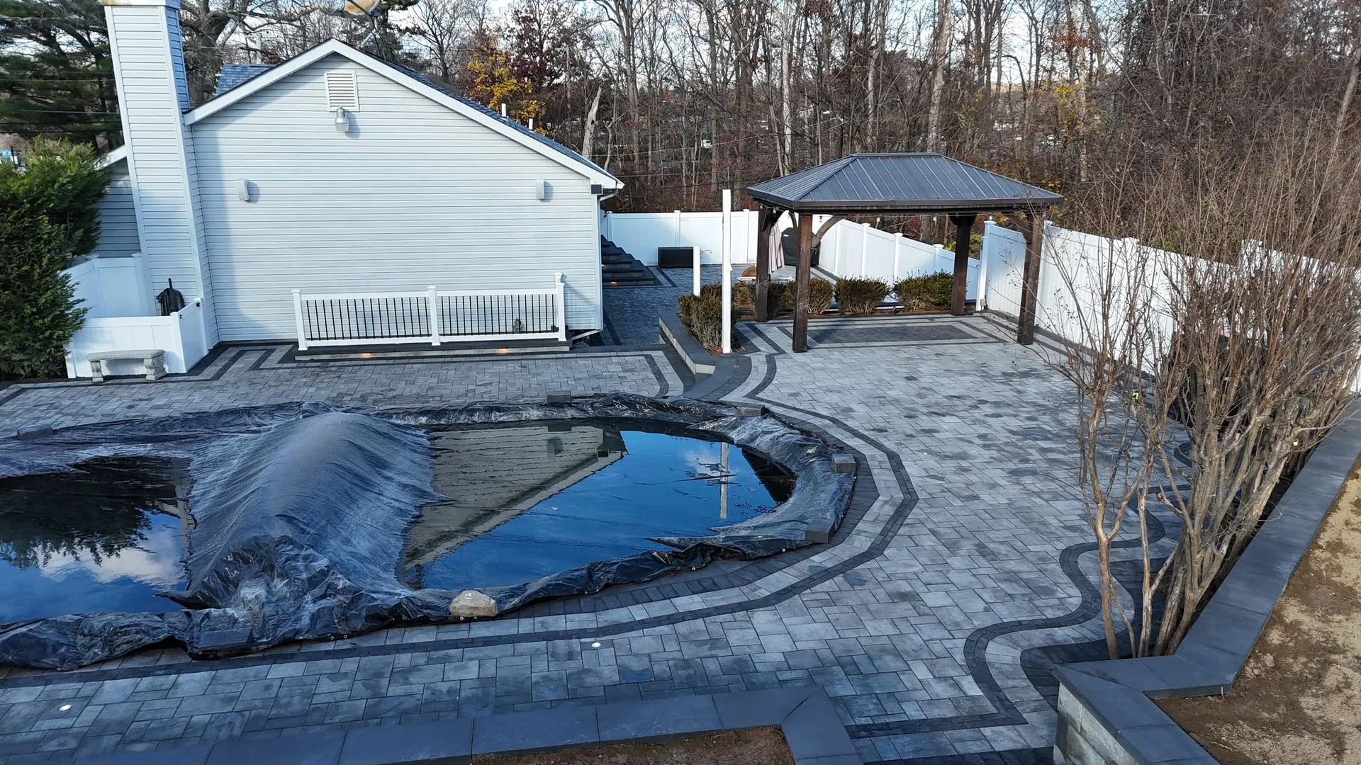 Full backyard renovation on Long Island