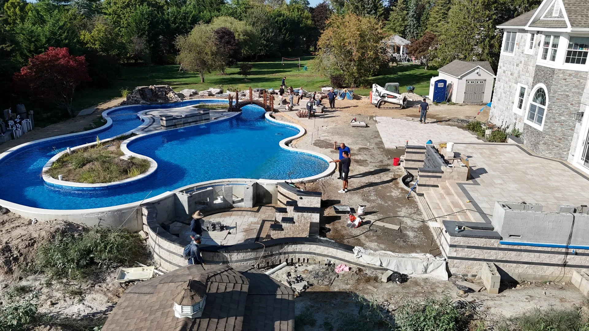 Pool surround renovation on Long Island