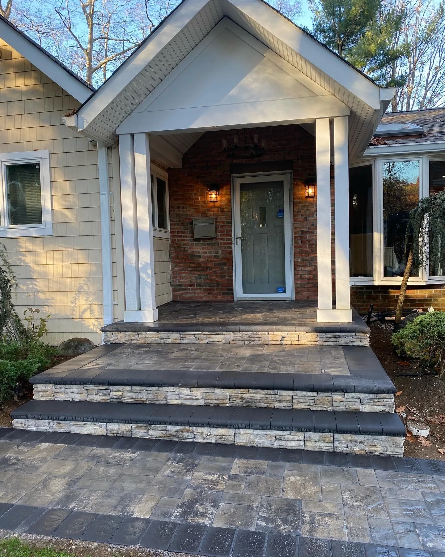 Stone Caps & Treads in Plandome, NY - Brothers Paving & Masonry