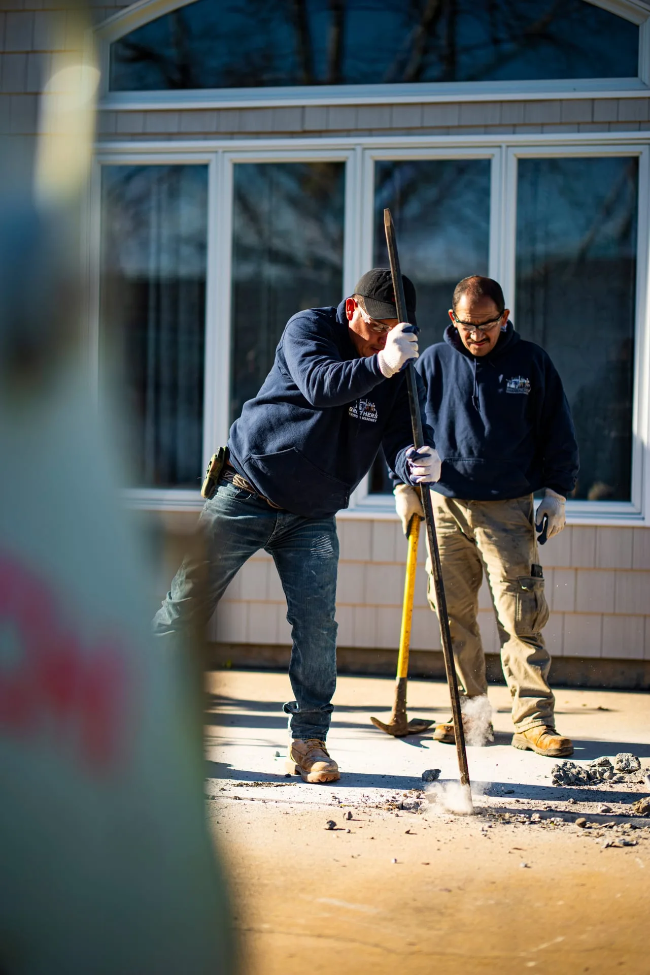 Crew working on demolition