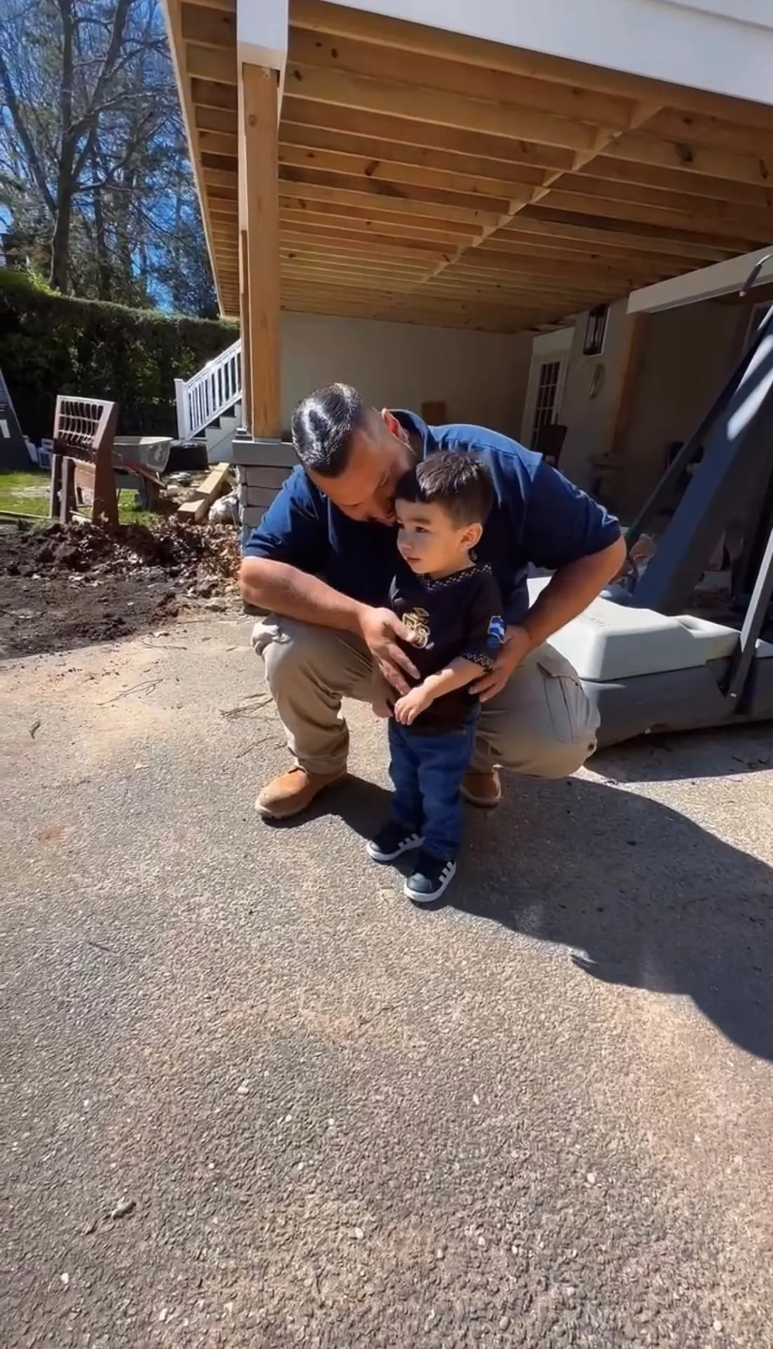 Father and son on the jobsite